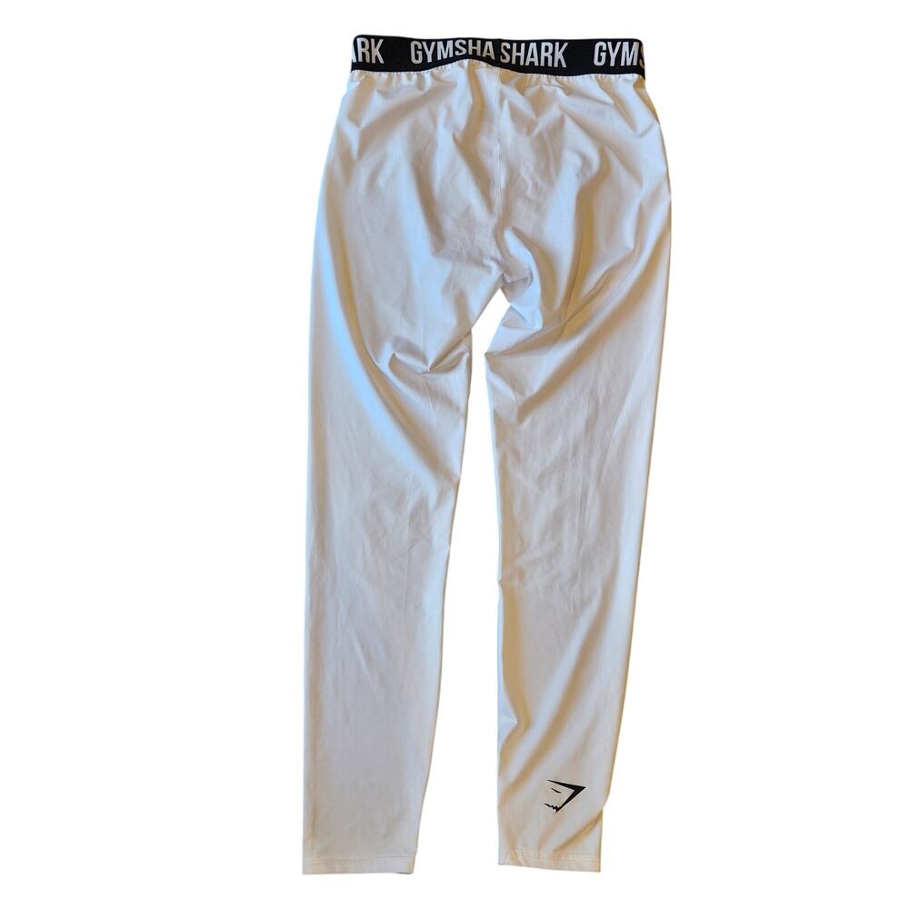 Gymshark mens large white base layer compression tights pants running workout
